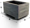 Pflanzkübel Kiefer - Grau Lasiert 60 x 40 cm Blumenkasten Produktbild-Vorschau 1