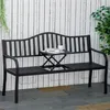 Outsunny Gartenbank mit ausziehbarem Tisch für 2 Personen Produktbild-Vorschau 2