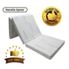A folded mattress on a white background with promotional badges. Náhled obrázku produktu