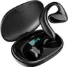 A black wireless translation headset and its charging case are displayed against a white background. Produktbild-Vorschau