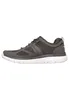 A side view of a gray athletic shoe with a white sole. Anteprima dell’immagine prodotto