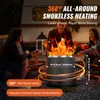 People gathered around a smokeless fire pit outdoors, roasting marshmallows. Produktbild-Vorschau