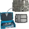A collage of images showing a tool case with drill bits and chisels, and a separate organizer tray. Anteprima dell’immagine prodotto