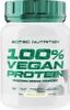 A white plastic container of SCITEC Nutrition 100% Vegan Protein powder with green text and a teal lid. Produktbild-Vorschau
