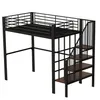 Flieks Hochbett 140x200cm mit Treppe, Etagenbett Kinderbett Produktbild-Vorschau 8