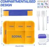 Brotdose Kinder Mit Fächern, Lunchbox Kinder, Bento Box Produktbild-Vorschau 3