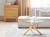 BELIANI Couchtisch Transparent Sicherheitsglas ø 80 cm Rund Produktbild-Vorschau 2
