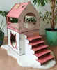 XL Katzenhaus Rosa Pink Katzenhütte Katzenbett Katzenliege Produktbild-Vorschau 2