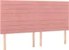 vidaXL LED Kopfteil Rosa 180x5x118/128 cm Samt Produktbild-Vorschau 4