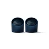 Two blue speakers with a honeycomb grill on a white background. Náhled obrázku produktu