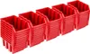 A set of red stacking storage bins arranged in rows on a white background. Náhľad obrázku produktu