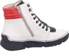 A single white and red boot with a black sole and laces, shown from the side against a white background. Náhled obrázku produktu