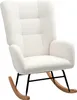 HOMCOM Fauteuil à bascule fauteuil allaitement rocking Voir les images du produit 1