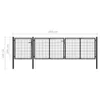vidaXL Brama ogrodowa stalowa 400 x 100 cm antracytowa Podgląd zdjęcia produktu 4