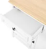 A close-up view of an open drawer on a white sideboard with a wooden top. Anteprima dell’immagine prodotto