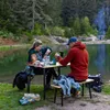 EVEBASE - Camping Set - Tisch - 2 Bänke - Bambus - Flex Produktbild-Vorschau 3