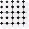 Keramik Mosaikfliesen Octagon Belami Schwarz Weiß 56 Produktbild-Vorschau 4