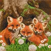 Crystal Art Fuchswelpen 30x30 cm Produktbild-Vorschau 2