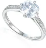 585er Weissgold Damenring Solitair mit Zirkonia Cushion Gr. Produktbild-Vorschau 1
