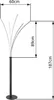 A diagram showing the dimensions of a floor lamp. Anteprima dell’immagine prodotto