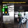 Křížový laser zelený 3x360°, čárový laser KAIWEETS KT360A Náhled obrázku produktu 5