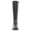 A full-length view of a black leather boot. Podgląd zdjęcia produktu
