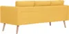 vidaXL Třímístná pohovka Fabric Yellow Náhled obrázku produktu 4