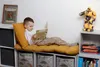 Dekokissen für Kinderwippe Velour Gelb 120 x 50 x 8 cm, Ein Produktbild-Vorschau 5