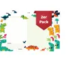 Friendly Fox Dino Schreibtischunterlage Papier, 2x DIN A2 Produktbild-Vorschau 1