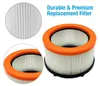 A product image showing a vacuum cleaner filter with close-up views and text. Produktbild-Vorschau