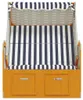 vidaXL Strandkorb mit Dach Poly Rattan & Massivholz Weiß & Produktbild-Vorschau 5