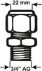 Cornat Klemmring Verschraubung Ø 22 mm / 3/4 Produktbild-Vorschau 3