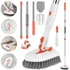 Brosse à récurer les sols, bac à carrelage 3 en 1, brosse à Voir les images du produit 1