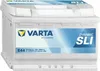 A white VARTA E44 Silver Dynamic Starterbatterie car battery is shown against a white background. Produktbild-Vorschau