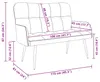 vidaXL Divano a due posti rosa 115 x 61 x 87 cm in tessuto Anteprima dell’immagine prodotto 10
