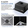 ANW HOME Kuchyňský dřez 50 x 50 cm, černý grafit, PVD, Náhled obrázku produktu 5