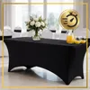 Tischhusse schwarz Stretch 180x76 cm Banketttisch Catering Produktbild-Vorschau 2