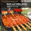 Outsunny Holzkohlegrill aus Stahl fahrbar Grillwagen mit Produktbild-Vorschau 4