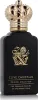 A black perfume bottle with gold accents and a crown-shaped cap. Produktbild-Vorschau