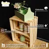Creative Deco Große Holzkiste mit Regal | Dekorative Produktbild-Vorschau 4