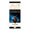 A chocolate bar wrapper with a piece of chocolate and salt crystals. Produktbild-Vorschau