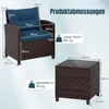 COSTWAY Gartenmöbel Set Polyrattan, 3-tlg. Balkonmöbel Set Produktbild-Vorschau 3