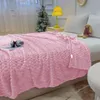 Útulná prikrývka na posteľ károvaná ružová reliéfna 160x200 Náhľad obrázku produktu 3