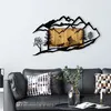 Wallxpert 899SKL2176, Jednobarevný, Kov, Dřevo, Černá, Náhled obrázku produktu 2