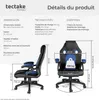 Chaise gamer MIKE - noir/bleu Voir les images du produit 6
