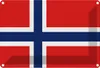 vianmo Blechschild 12x18 cm Norwegens Norway Flagge Fahne Produktbild-Vorschau 1
