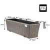 4x Bac à fleurs 11 litres support de montage intérieur Voir les images du produit 2