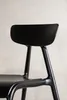 A close-up shot of the back and seat of a black chair. Podgląd zdjęcia produktu