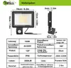 XMTECH 2-delige set LED-schijnwerpers van 100W met Productafbeelding-voorbeeld 2