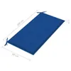 vidaXL Gartenbank mit Königsblauer Auflage 112 cm Produktbild-Vorschau 10